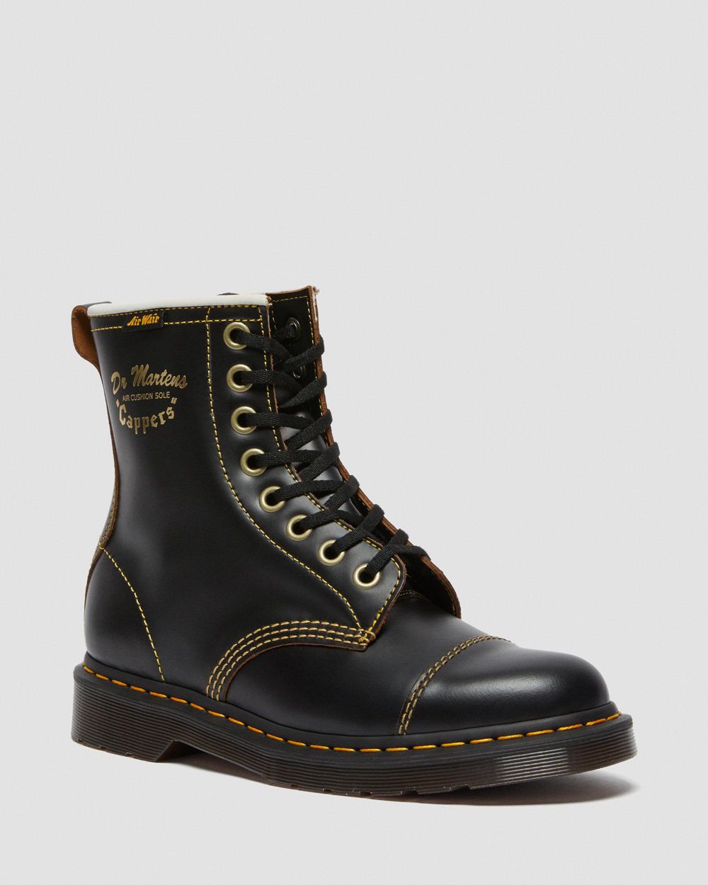 Dr Martens Capper Vintage Smooth Kožené Topánky Damske ( Čierne ) SK 957-SMNYJL